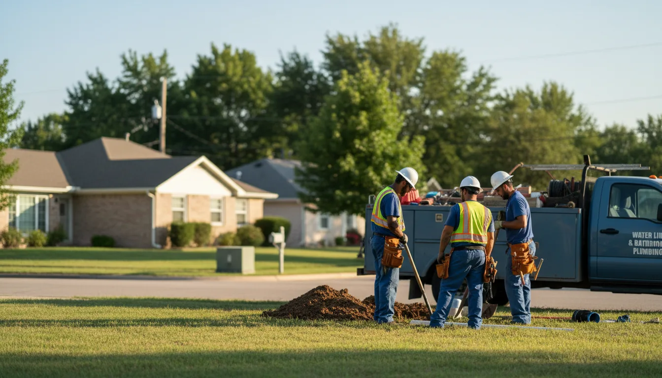 Residential water line and bathroom plumbing service in Belden, MS